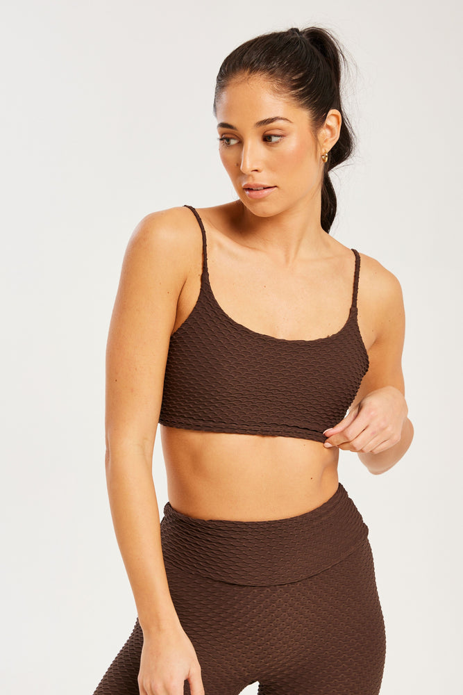 Croco Skin Bralette Coffee