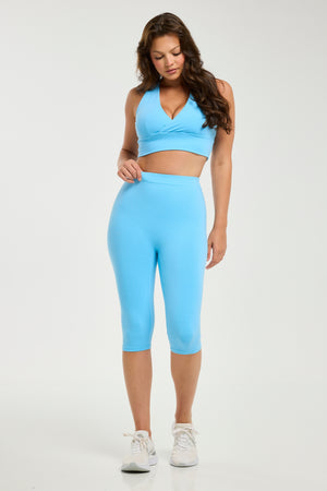 Super Stretch Capri Leggings Sky