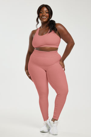 Croco Skin Seamless Leggings Rosé