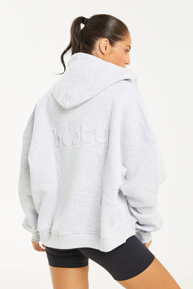 Boyfriend Zip Up Light Grey