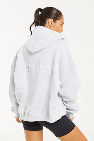 Boyfriend Zip Up Light Grey