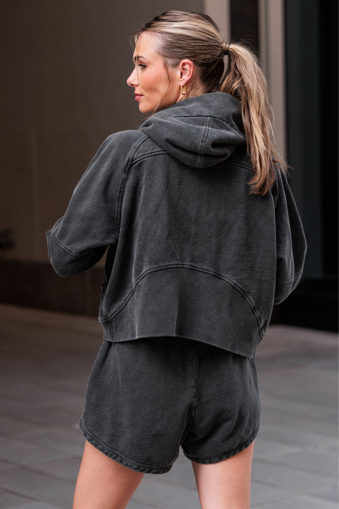 Vintage Wash Full Zip Ash