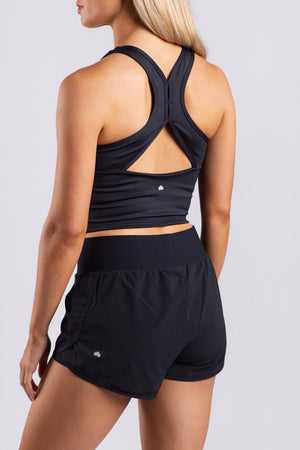 Full Coverage Racerback Tank Black