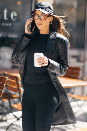 Croco Skin Seamless Leggings Black