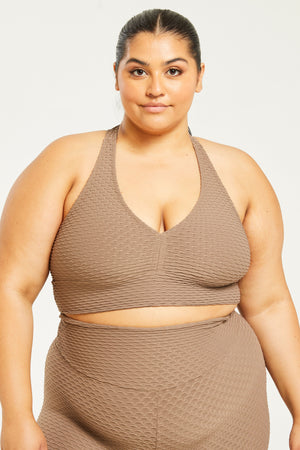 Croco Skin Curvy Top Mocha (FINAL SALE)