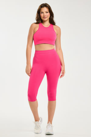 Super Stretch Capri Leggings Fuchsia