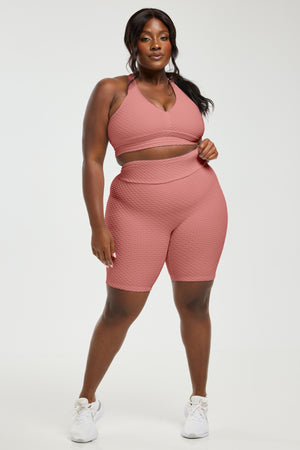 Croco Skin Seamless Shorts Rosé