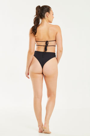 Copacabana High Waisted Cheeky Bottom Black