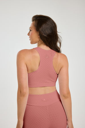 Croco Skin Scoop Top Rosé