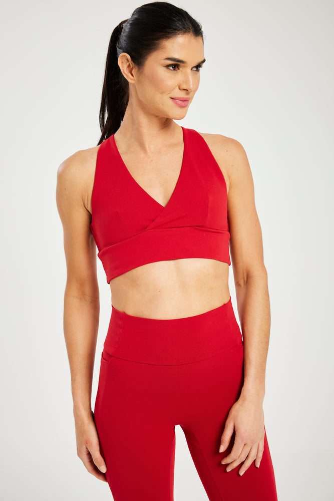 Super Stretch Plunge Bra True Red