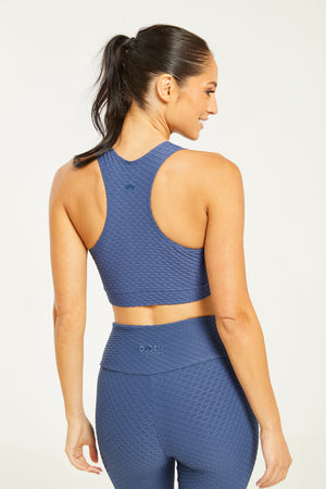 Croco Skin Scoop Top Indigo (FINAL SALE)