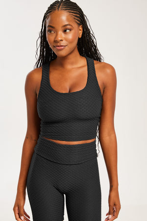 Croco Skin Tank Black