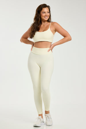 Croco Skin Seamless Leggings French Vanilla