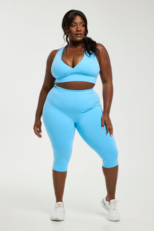 Super Stretch Capri Leggings Sky