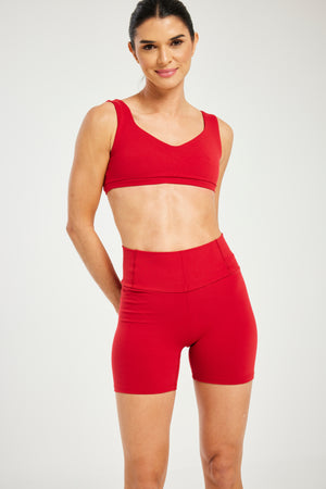 Super Stretch Sculpting Bike Shorts True Red