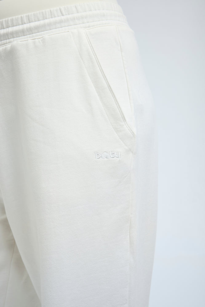 Double Waist Oversized Sweatpants Ivory