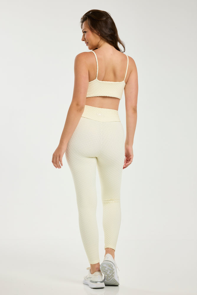 Croco Skin Seamless Leggings French Vanilla