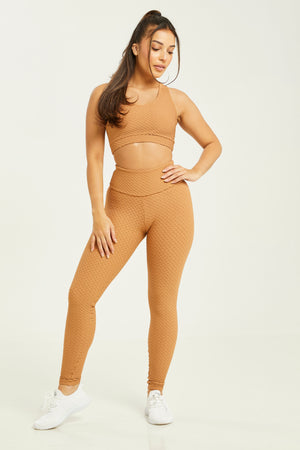 Croco Skin Leggings Caramel (FINAL SALE)