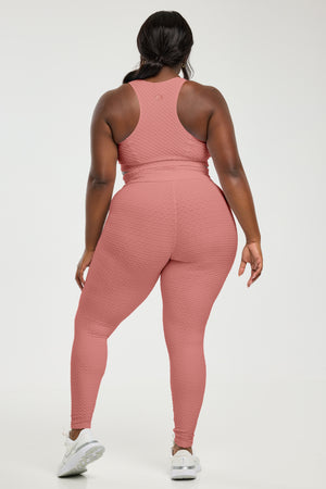 Croco Skin Seamless Leggings Rosé