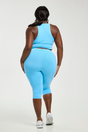 Super Stretch Capri Leggings Sky