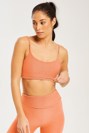 Croco Skin Bralette Apricot