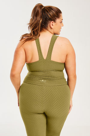 Croco Skin Tank Olive