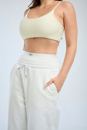 Double Waist Oversized Sweatpants Ivory