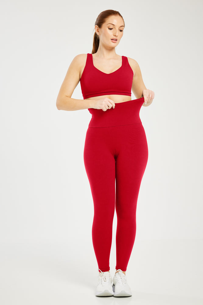 Super Stretch Ultra-High Waist Leggings True Red