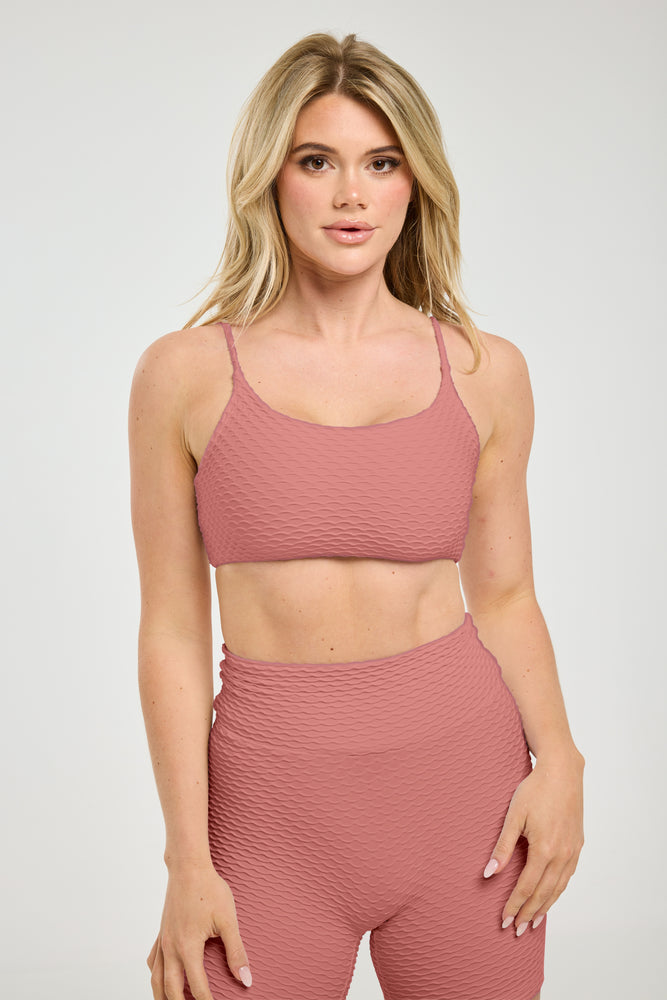 Croco Skin Bralette Rosé