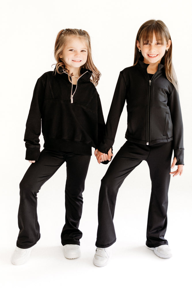 Kids Half Zip Sweatshirt Black