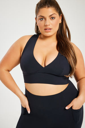 Super Stretch Plunge Bra Black