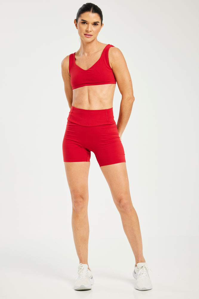 Super Stretch Sculpting Bike Shorts True Red