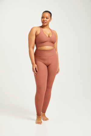 Croco Skin Leggings Cinnamon (WITH SEAM-FINAL SALE)