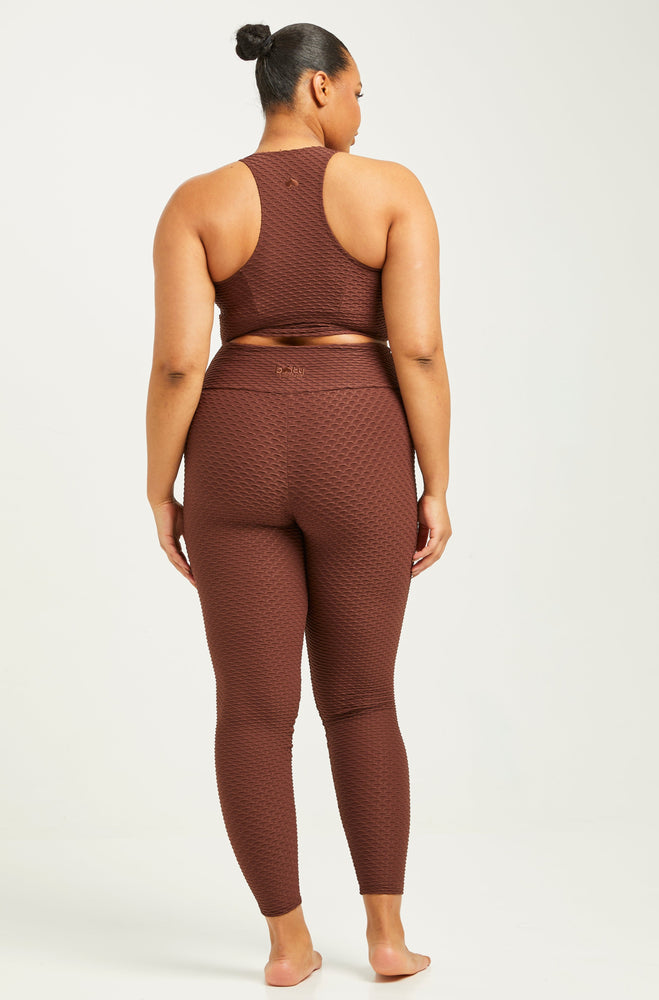 Croco Skin Leggings Mahogany (WITH SEAM-FINAL SALE)