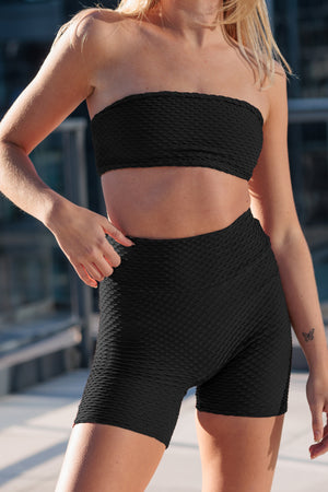 Croco Skin Seamless Shorts Black