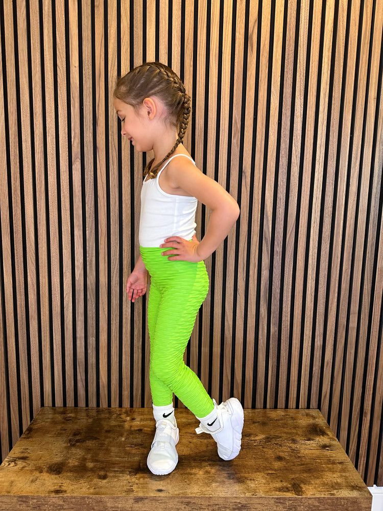 Chrome Kids Leggings Lime