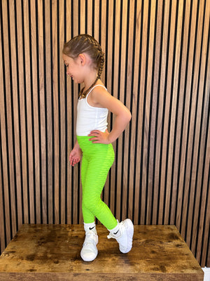 Chrome Kids Leggings Lime