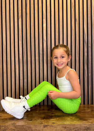 Chrome Kids Leggings Lime