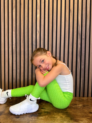 Chrome Kids Leggings Lime