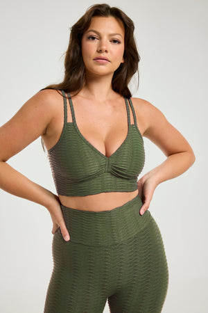 Original Sculpt Sports Bra Army Green