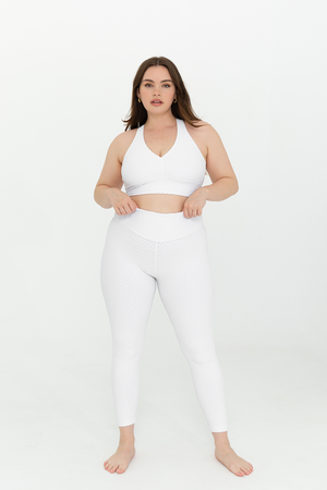 Croco Skin Leggings White (WITH SEAM-FINAL SALE)