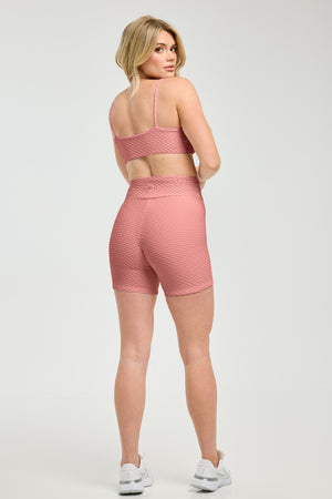 Croco Skin Seamless Shorts Rosé