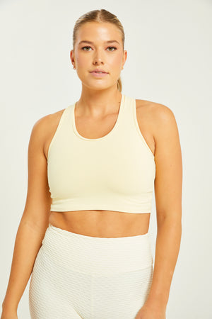 Textureless Cropped Tank French Vanilla