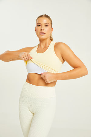 Textureless Cropped Tank French Vanilla