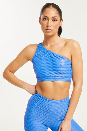 Chrome One Shoulder Top Blueberry (FINAL SALE)