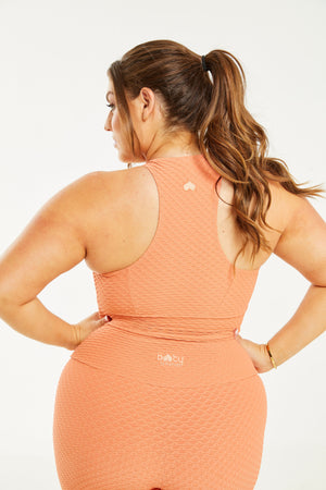 Croco Skin Curvy Top Apricot (FINAL SALE)