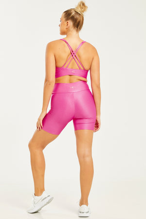 Hi-Shine Bike Shorts Hot Pink (FINAL SALE)