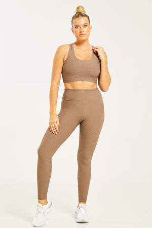 Croco Skin Leggings Mocha (WITH SEAM-FINAL SALE)