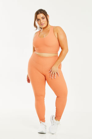 Croco Skin Leggings Apricot (FINALSALE)