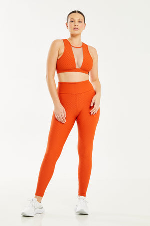 Croco Skin Leggings Paprika (WITH SEAM-FINAL SALE)